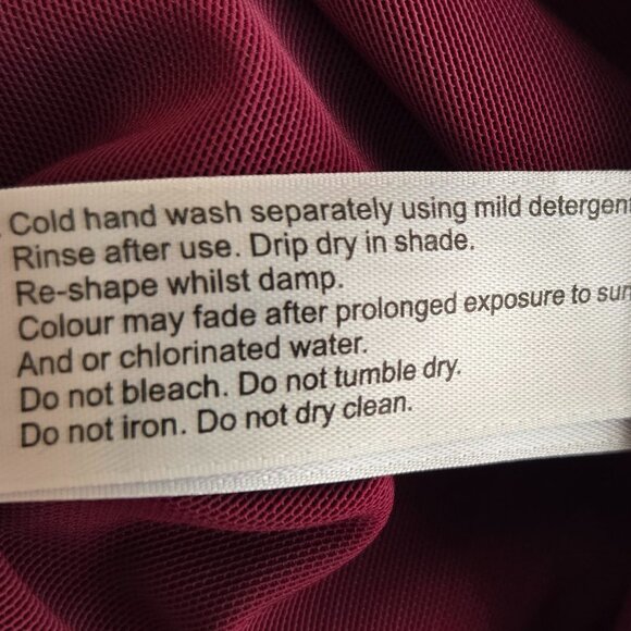 725-18 City Chic Merlot Cancun Underwire One-Piece Swimsuit Size S (16) - Picture 10 of 12